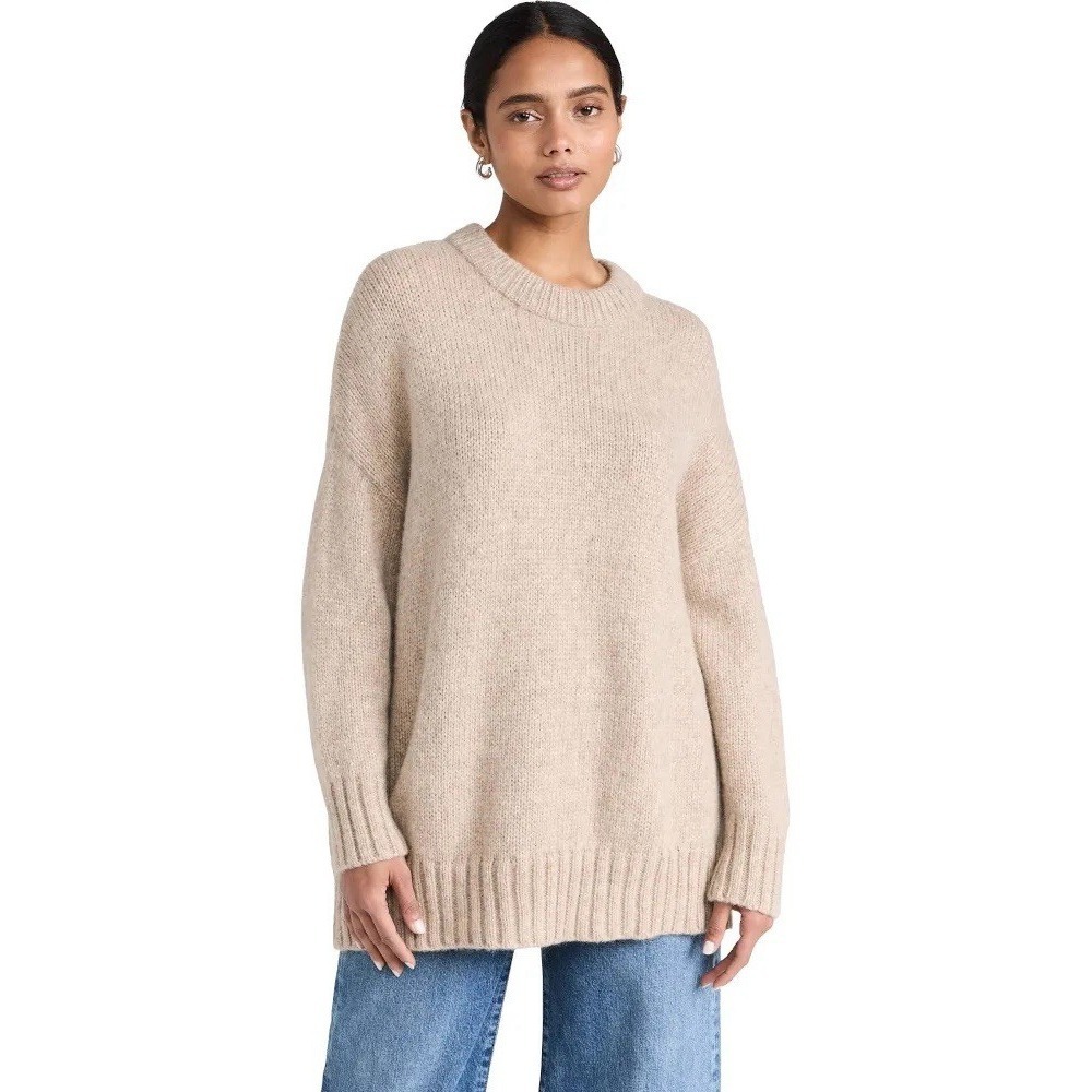 Jenni Kayne Alpaca Cocoon Crewneck Pullover Oversized Sweater Sz L Minimalist